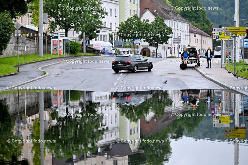Linz_ Urfahr_ Donau_ Hochwasser_ 04.06.2024-21 | 04.06.2024, Linz, AUT, Urfahr, Hochwasser, im Bild Donau, Donaulaende Linz, Unterfuehrung Nibelungenbruecke