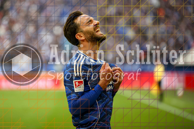 05.04.2026, GER, Fussball, Herren, 2. BL, Saison 2025/2026, FC Schalke 04 - Karlsruher SC | Kenan Karaman (S04) Torjubel, jubelt nach seinem Treffer zum 1:0 