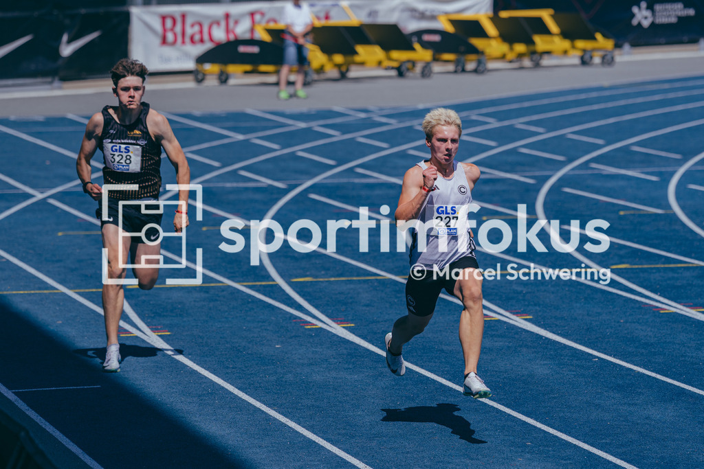 Deutsche Meisterschaften U20 / U16 2026 | Jonas Höhne, SCC Berlin, 227, 200-Meter-Lauf, Halbfinale, Deutsche Meisterschaften der U20 &amp; U16 2026, Lohrheidestadion Bochum-Wattenscheid, 12.07.2026. Foto: Marcel Schwering / sportimfokus - Realisiert mit Pictrs.com