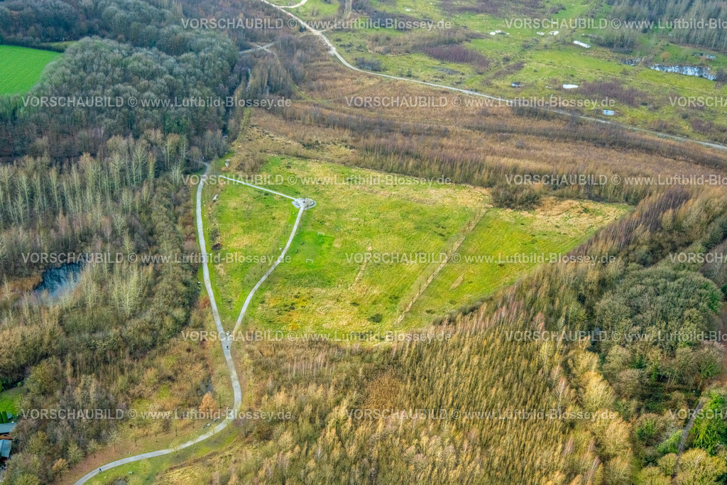 Velbert251201073 | , Luftbild, Landschaftspark Eignerbach-Schlammteich, Wiesenfläche und Waldgebiet, Grossehöhe, Velbert, Bergisches Land, Nordrhein-Westfalen, Deutschland