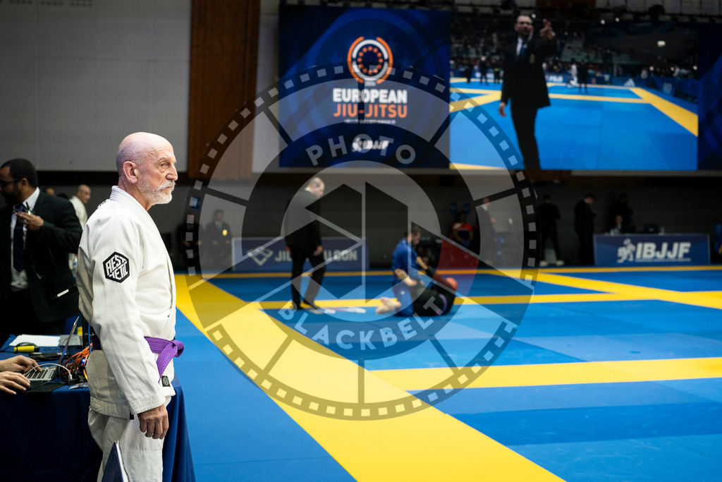 20240125PBB02534 | Fighters compete during the sixth day of the Brazilian Jiu-jitsu European Championship of the IBJJF in Paris, France, on January 25, 2024.