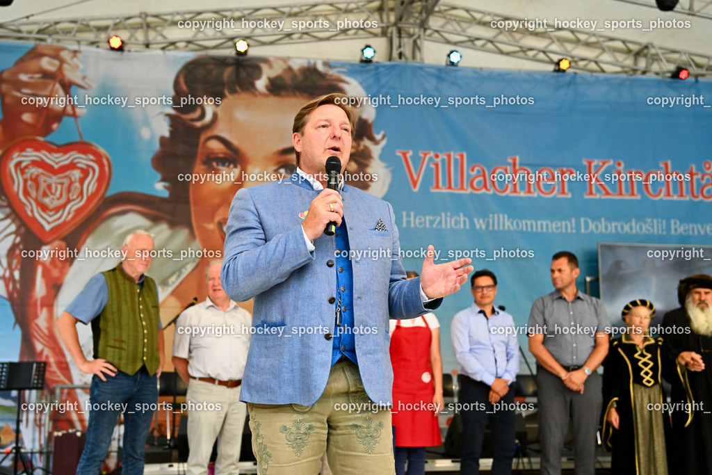 78.Villacher Kirchtag Montag 31.7.2023 | Rathausplatz, Servus Slowenien, Villacher Bürgermeister Günther Albel