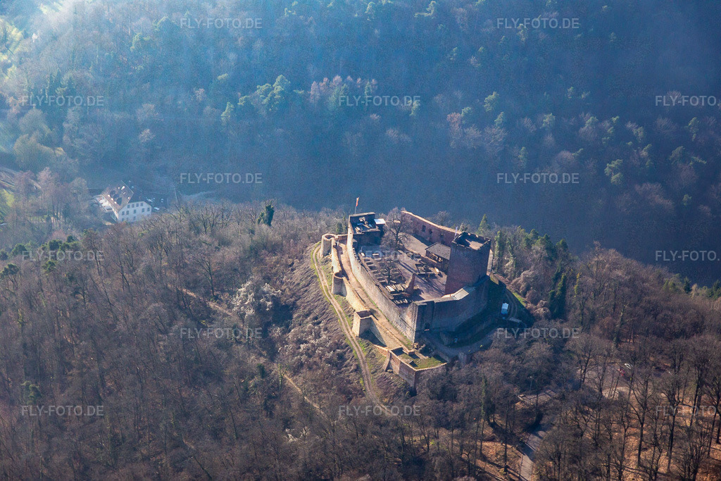 Ruine Burg Landeck | Luftbild: Ruine Burg Landeck in Klingenmünster im Bundesland Rheinland-Pfalz in Deutschland. Foto: IMG_120041.jpg vom 07.02.2020 durch ©2025 Werner Riehm fly-foto.de/copyright - Realisiert mit Pictrs.com
