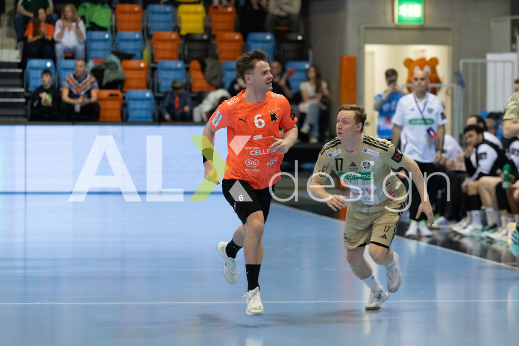 Handball I Herren I Saison 2025-2026 I EHF EUROPEAN LEAGUE 2025/26 | Men I Main Round I 2. Spieltag I Kadetten Schaffhausen - TSV Hannover-Burgdorf I 24.02.2026 | 6 Odinn Rikhardsson (IS) (Kadetten Schaffhausen) – Flügel rechts - Realisiert mit Pictrs.com