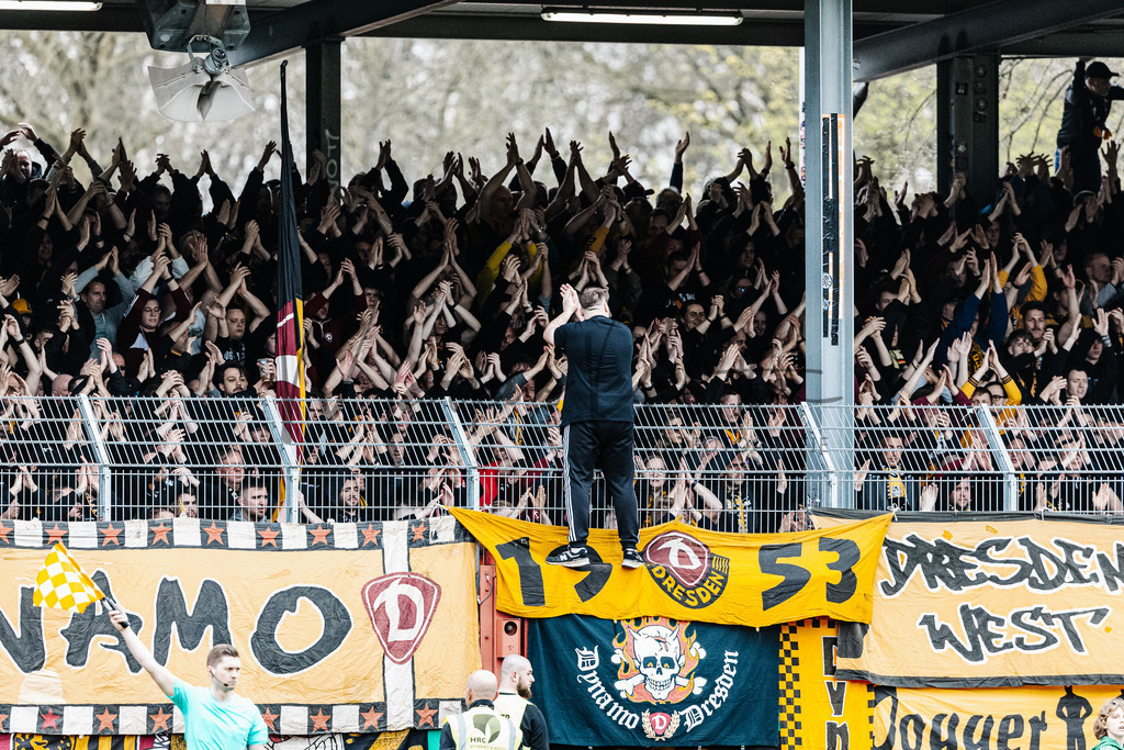 3. Liga, Saison 2023/24, 31. Spieltag: SC Preußen Münster - Dynamo Dresden | Münster, 30.03.2024: 3. Liga, 31. Spieltag, SC Preußen Münster gegen Dynamo Dresden im LVM-Preußenstadion in Münster. Foto: sportfotografie.ms | Markus Paletta - Realisiert mit Pictrs.com
