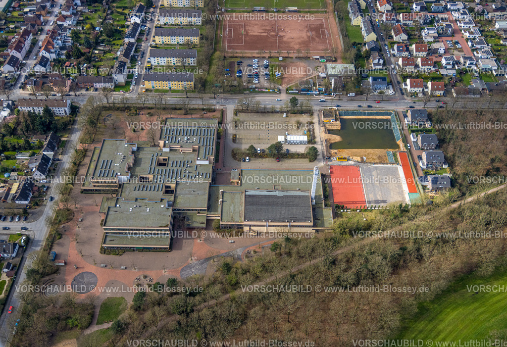 Duisburg240302644 | Luftbild, Gesamtschule-Süd und Baustelle,  Großenbaum, Duisburg, Ruhrgebiet, Nordrhein-Westfalen, Deutschland, Duisburg-S