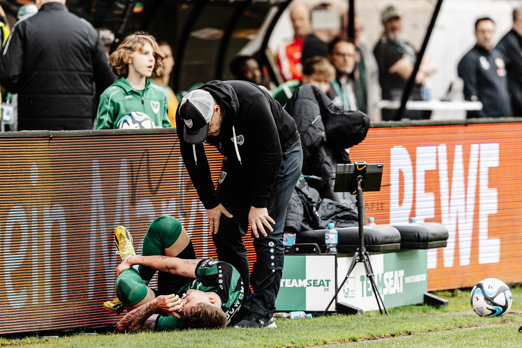 3. Liga, Saison 2023/24, 31. Spieltag: SC Preußen Münster - Dynamo Dresden | Münster, 30.03.2024: 3. Liga, 31. Spieltag, SC Preußen Münster gegen Dynamo Dresden im LVM-Preußenstadion in Münster. Foto: sportfotografie.ms | Markus Paletta - Realisiert mit Pictrs.com