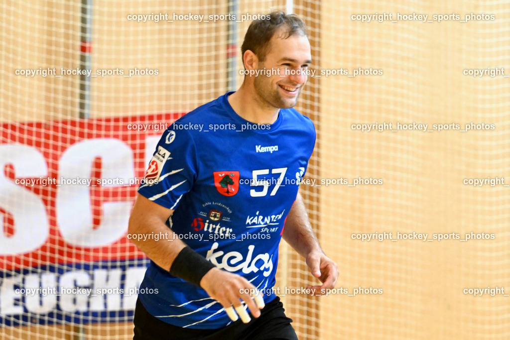 SC Ferlach vs. HSG Holding Graz 23.9.2023 | #57 LEBAN Patrik SC Ferlach, SC Ferlach vs. HSG Holding Graz 23.9.2023, SC Ferlach vs. HSG Holding Graz am 23.09.2023 in Bleiburg (Ballspielhalle Ferlach), Austria, (Photo by Bernd Stefan)