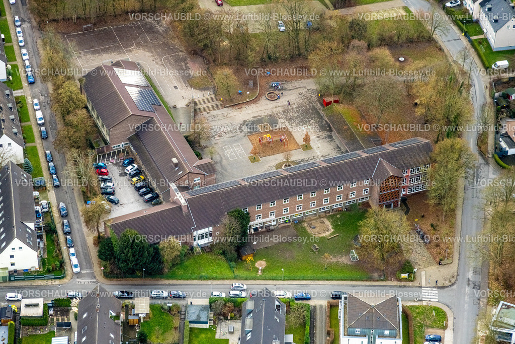 Hattingen251200457 | Luftbild, Gemeinschafts-Grundschule Erik Nölting mit Schulhof, Welper, Hattingen, Ruhrgebiet, Nordrhein-Westfalen, Deutschland