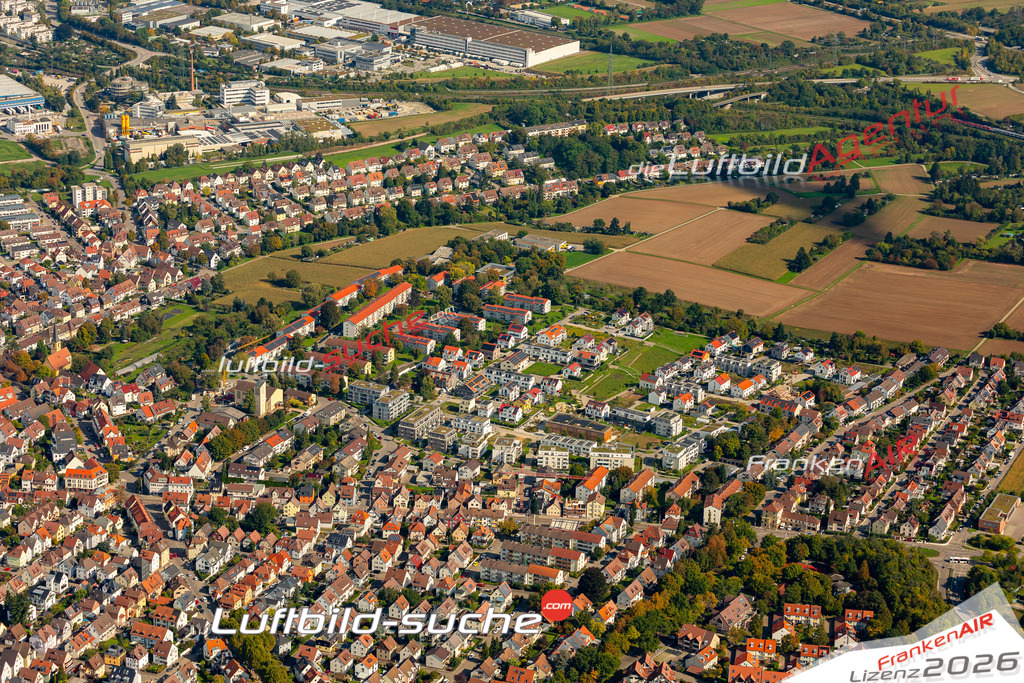 Luftbild Vs Google Maps  Stammheim-Süd  Stuttgart -Das Luftbild wurde 2025 vom UL-Flugzeug heraus erstellt ( keine Drohne ) - Hochauflösende Luftaufnahme -Nicht vergleichbar mit Google Maps oder Satelittenbilder- Die Geschenkidee !Mit Lizenz und Bildrechte bestellbar