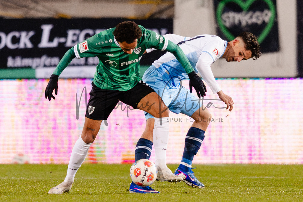 2. Bundesliga, Saison 2025/26, 21. Spieltag: SC Preußen Münster - VfL Bochum | Münster, 06.02.2026: 2. Bundesliga, 21. Spieltag, SC Preußen Münster gegen VfL Bochum im LVM-Preußenstadion in Münster. Foto: sportfotografie.ms | Markus Paletta - Realisiert mit Pictrs.com