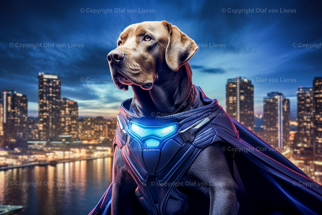 Labradore als Superheld | Labradore Als Superhund - Wandbilder