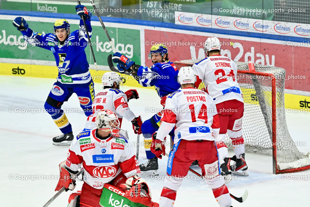 EC IDM Wärmepumpen VSV vs. EC KAC 10.12.202 | Jubel EC VSV Mannschaft, #32 Dahm Sebastian, #14 Postma Paul, #24 Strong Steven, #81 Richter Marco, #78 Maxa Felix