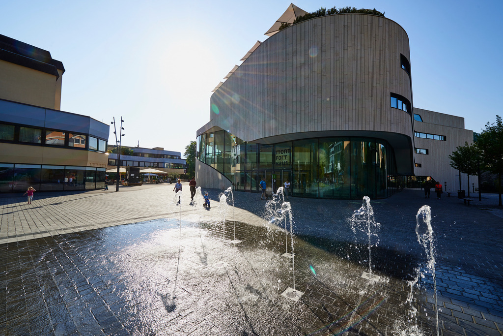 Montforthaus Feldkirch | Feldkirch, Austria - May 28, 2016: Montforthaus Feldkirch. - Realisiert mit Pictrs.com