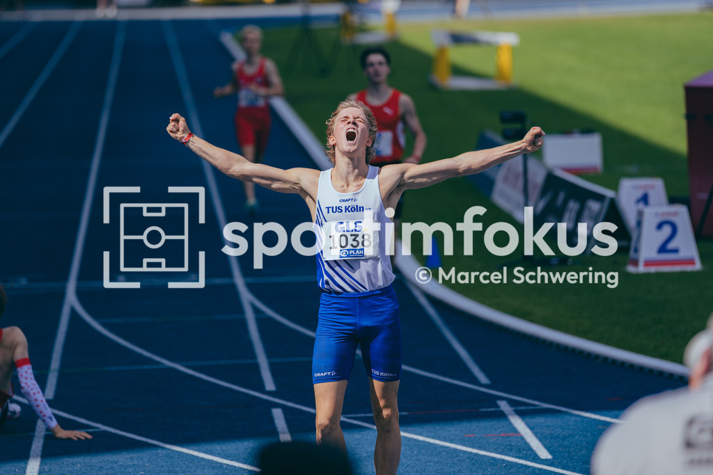 Deutsche Meisterschaften U20 / U16 2026 | Jan Emanuel Merheim, TuS Köln rrh., 1038, 800-Meter-Lauf, Finale, Deutsche Meisterschaften der U20 &amp; U16 2026, Lohrheidestadion Bochum-Wattenscheid, 12.07.2026. Foto: Marcel Schwering / sportimfokus - Realisiert mit Pictrs.com
