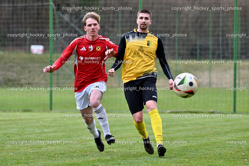 SV Arnoldstein vs. FC Union Sillian-Heinfels | #20 Marco Ortner FC Sillian, #14 Edis Sehic SV Arnoldstein, SV Arnoldstein vs. FC Union Sillian-Heinfels, SV Arnoldstein vs. FC Union Sillian-Heinfels am 29.03.2026 in Arnoldstein (Waldparkstadion Arnoldstein), Austria, (Photo by Bernd Stefan)