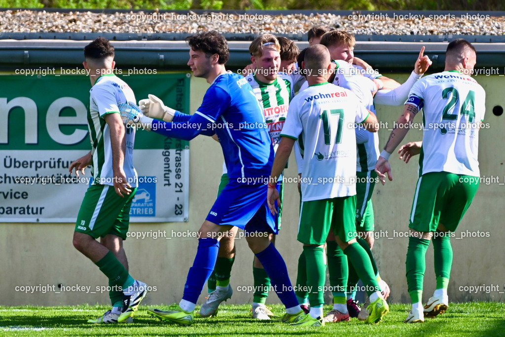 SV Donau Klagenfurt vs. SAK | #19 Sufjan Sulemani SV Donau,  Jubel SV Donau, #17 Dejan Lazarevic SV Donau,  #24 Zoran Vukovic SV Donau,  #1 David Armin Holzer SV Donau,  SV Donau Klagenfurt vs. SAK, SV Donau Klagenfurt vs. SAK am 11.04.2026 in Klagenfurt (Sportplat Donau ), Austria, (Photo by Bernd Stefan)