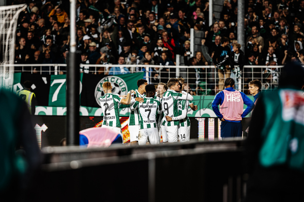 2. Bundesliga, Saison 2024/25, 7. Spieltag: SC Preußen Münster - FC Schalke 04 | Münster, 28.09.2024: 2. Bundesliga, 7. Spieltag, SC Preußen Münster gegen FC Schalke 04 im LVM-Preußenstadion in Münster. Foto: sportfotografie.ms | Markus Paletta - Realisiert mit Pictrs.com