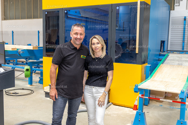 Maschinenpräsentation bei Holzbau Bretis