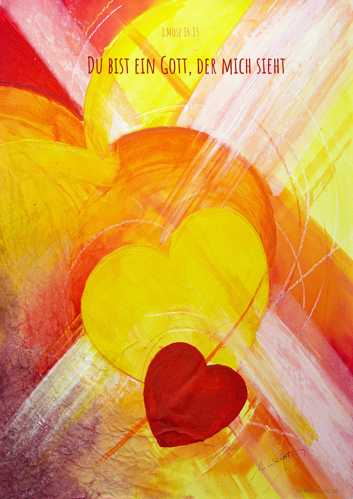 6-Jahreslosung 2023-Herzen | Jahreslosung für das Jahr 2023. "Du bist ein Gott, der mich sieht". Gesehen sein und selber sehen. Das hat für die Menschen berührende Auswirkungen. Mit 12 Motiven , die ich über Jahre live während Gottesdiensten gemalt oder skizziert habe, zeige ich wie verschieden die Empfindung des gleichen Erlebnisses sein kann. 12 mal gesehen werden, kann sich für einen Kalender eignen. Hier im shop können Sie ihn selber zusammenstellen. - Realisiert mit Pictrs.com