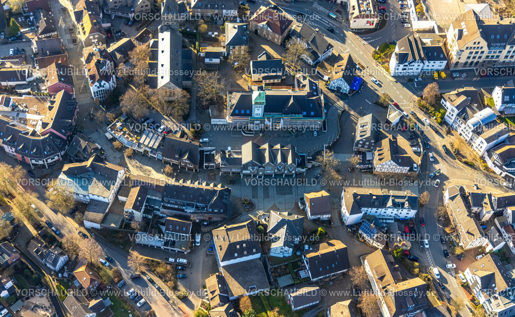 Herdecke260304504 | Luftbild, Fußgängerzone mit Rathausarkaden, City mit Rathaus Stadtverwaltung, Herdecke, Ruhrgebiet, Nordrhein-Westfalen, Deutschland