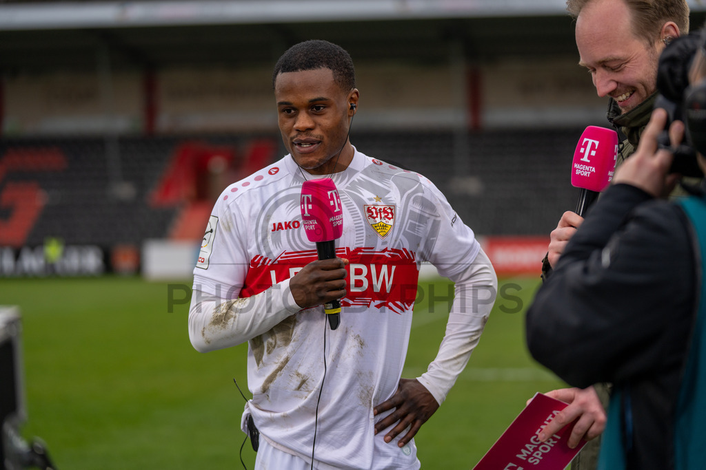 VfB Stuttgart II vs. TSG Hoffenheim II, Fussball, 3. Liga, 26. Spieltag, 15.03.2026 | Abdenego Nankishi (VfB Stuttgart II, #17),VfB Stuttgart II vs. TSG Hoffenheim II, Fussball, 3. Liga, 26. Spieltag, 15.03.2026Foto: photosbyphips/Philip Ziegler