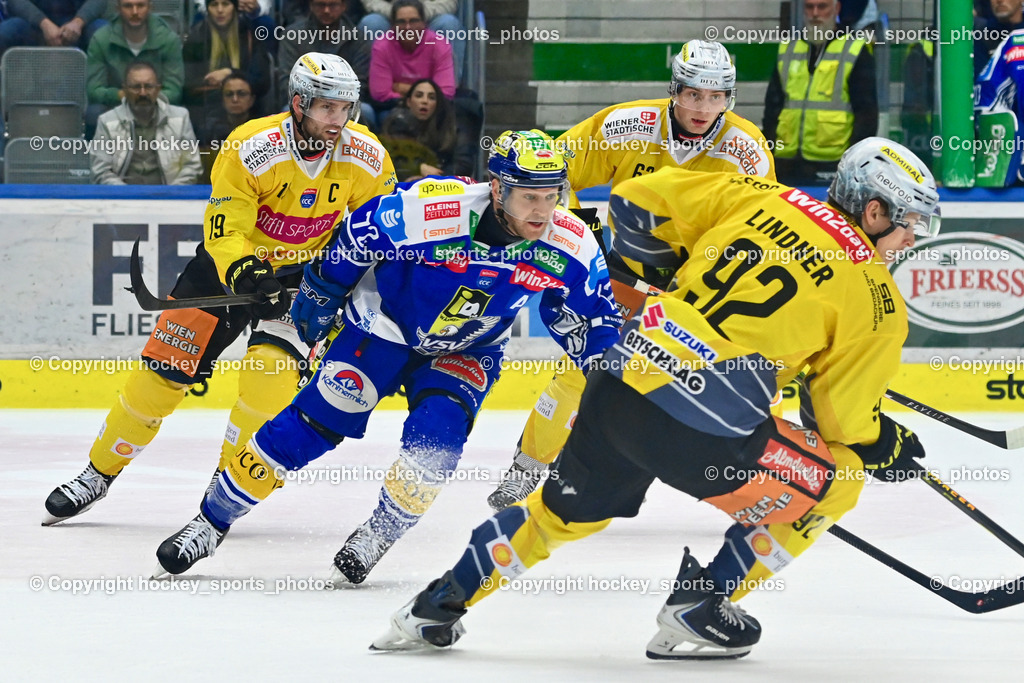 EC IDM WÄRMEPUMPEN VSV vs. Vienna Capitals | #92 Lorenz Lindner Vienna Capitals, #72 John Hughes EC VSV, #19 Linden Vey Vienna Capitals, #62 Mitch Hults Vienna Capitals, EC IDM WÄRMEPUMPEN VSV vs. Vienna Capitals, EC IDM WÄRMEPUMPEN VSV vs. Vienna Capitals am 16.11.2025 in Villach (Stadthalle Villach), Austria, (Photo by Bernd Stefan)