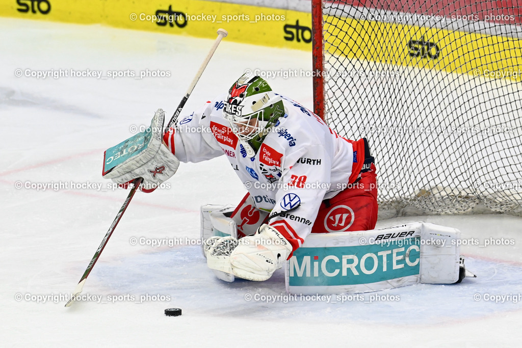 EC VSV vs. HC Bozen 16.2.2024 | #38 Harvey Sam, EC VSV vs. HC Bozen 16.2.2024, EC VSV vs. HC Bozen 16.2.2024 am 16.02.2024 in Villach (Stadthalle Villach), Austria, (Photo by Bernd Stefan)