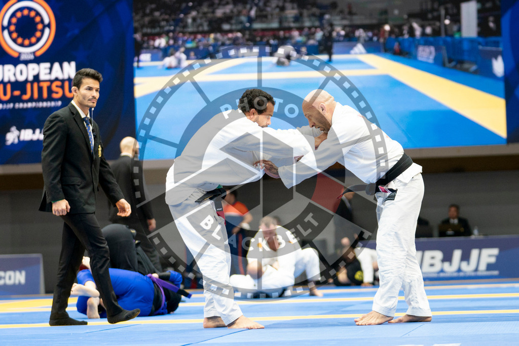 20240124PBB04335 | Fighters compete during the second day of the IBJJF European Championship in Paris, France, on January 24, 2024.