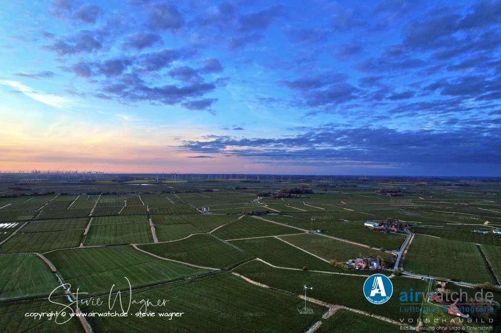 Luftbilder Hattstedtermarsch | Luftbilder, Nordsee, Nordfriesland, Hattstedtermarsch, Sterdebüll, Speckiweg,