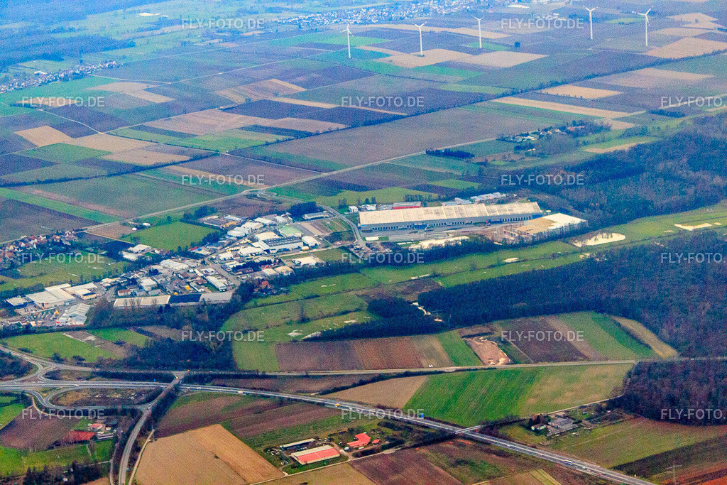 Industriegebiet Horst | Luftbild: Industriegebiet Horst im Ortsteil Minderslachen in Kandel im Bundesland Rheinland-Pfalz in Deutschland. Foto: IMG_35650.jpg vom 20.11.2010 durch Werner Riehm/FLY-FOTO.de - Realisiert mit Pictrs.com