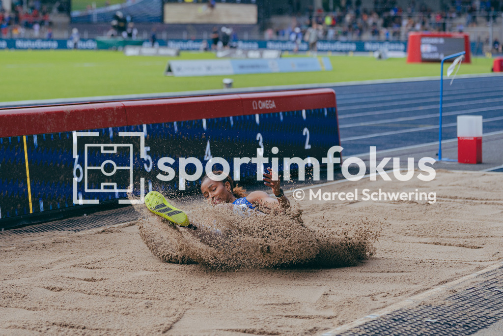Deutsche Meisterschaften der Frauen und Männer 2026 | Mikaelle Assani, Karlsruher SC, Deutsche Meisterschaften der Frauen und Männer 2026, Lohrheidestadion Bochum-Wattenscheid, 26.07.2026. Foto: Marcel Schwering / sportimfokus - Realisiert mit Pictrs.com