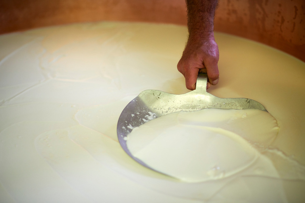 Kontrolle der Gallerte beim aufkochen | Laterns, Austria - July 28, 2017: Kontrolle der Gallerte beim aufkochen. - Realisiert mit Pictrs.com