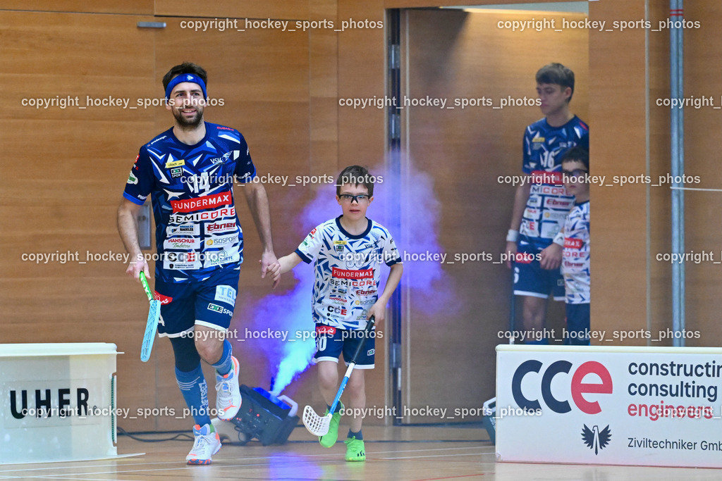 VSV Unihockey vs. Wiener Floorballferein 6.4.2024 | #14 Michael Klemm VSV Unihockey, VSV Unihockey vs. Wiener Floorballferein 6.4.2024, VSV Unihockey vs. Wiener Floorballferein  am 06.04.2024 in Villach (Ballspielhalle St. Martin), Austria, (Photo by Bernd Stefan)