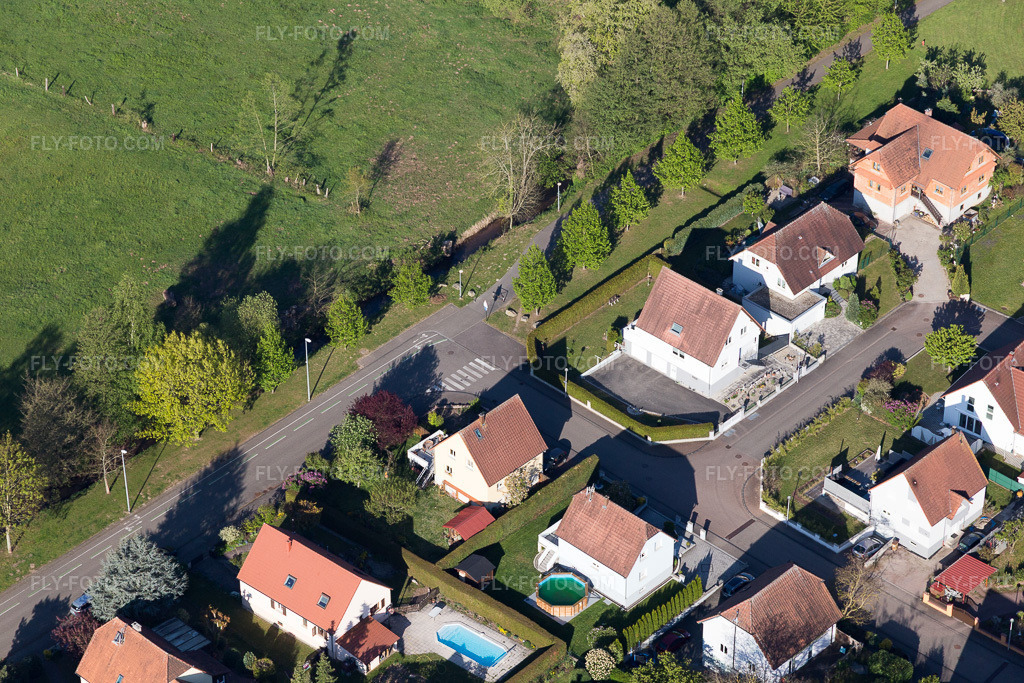 Aerial view: View of the town in the district Altenstadt in Wissembourg in the state Bas-Rhin, France.Photo: IMG_099282.jpg taken on 04/30/2017 by Werner Riehm/FLY-FOTO.comResolution of the original: 5472 x 3648 px