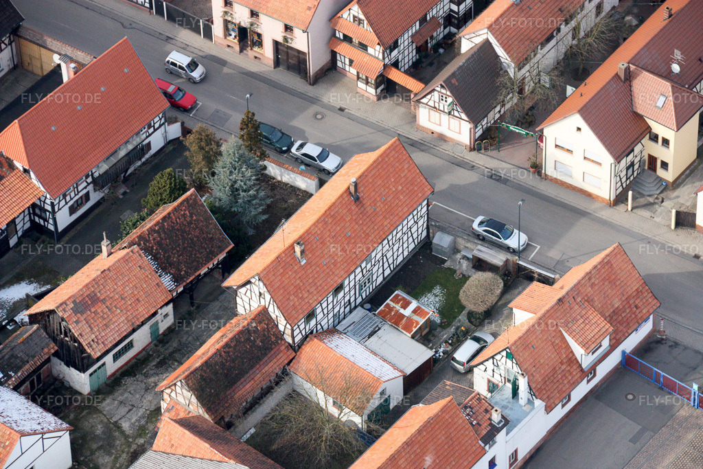 Luftbild: Rheinstr in Kandel im Bundesland Rheinland-Pfalz in Deutschland. Foto: IMG_16917.jpg vom 15.02.2009 durch Werner Riehm/FLY-FOTO.de