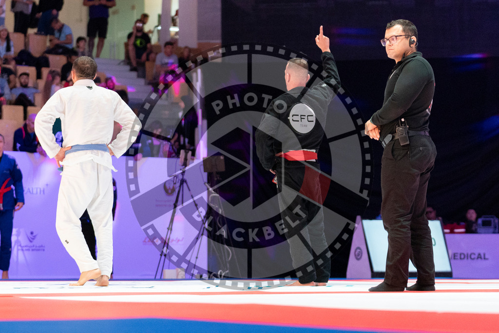 20231106PBB3117 | Fighters compete during the AJP World Master Championship in the Mubadala Arena in Abu Dhabi, Arab United Emirates, on November 6, 2023.
