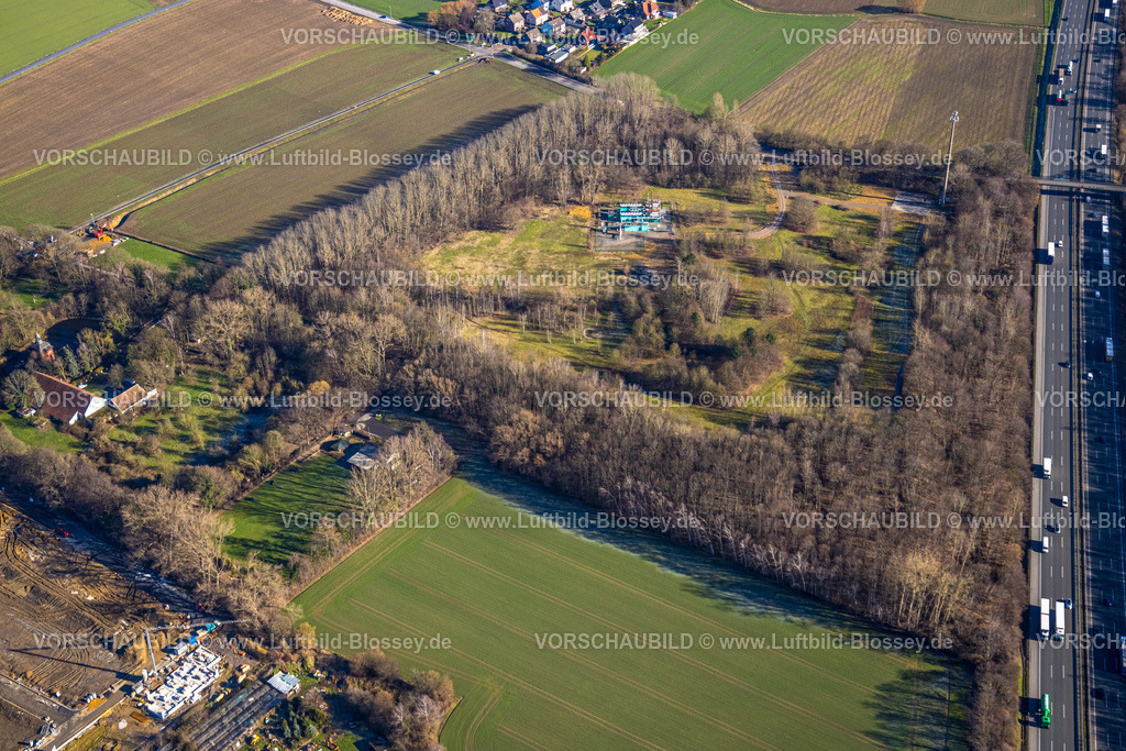 Luenen230203773 | Luftbild, Park Heimaterbe ehem. Zeche Kurl 3, Niederaden, Lünen, Ruhrgebiet, Nordrhein-Westfalen, Deutschland