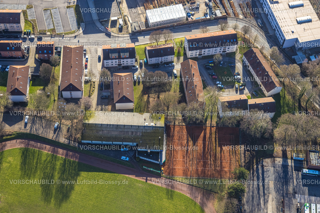 Witten240102871 | Luftbild, weitere Tennisanlage Tennisplätze TG Witten am Jahnplatz, Sonnenschein, Witten, Ruhrgebiet, Nordrhein-Westfalen, Deutschland