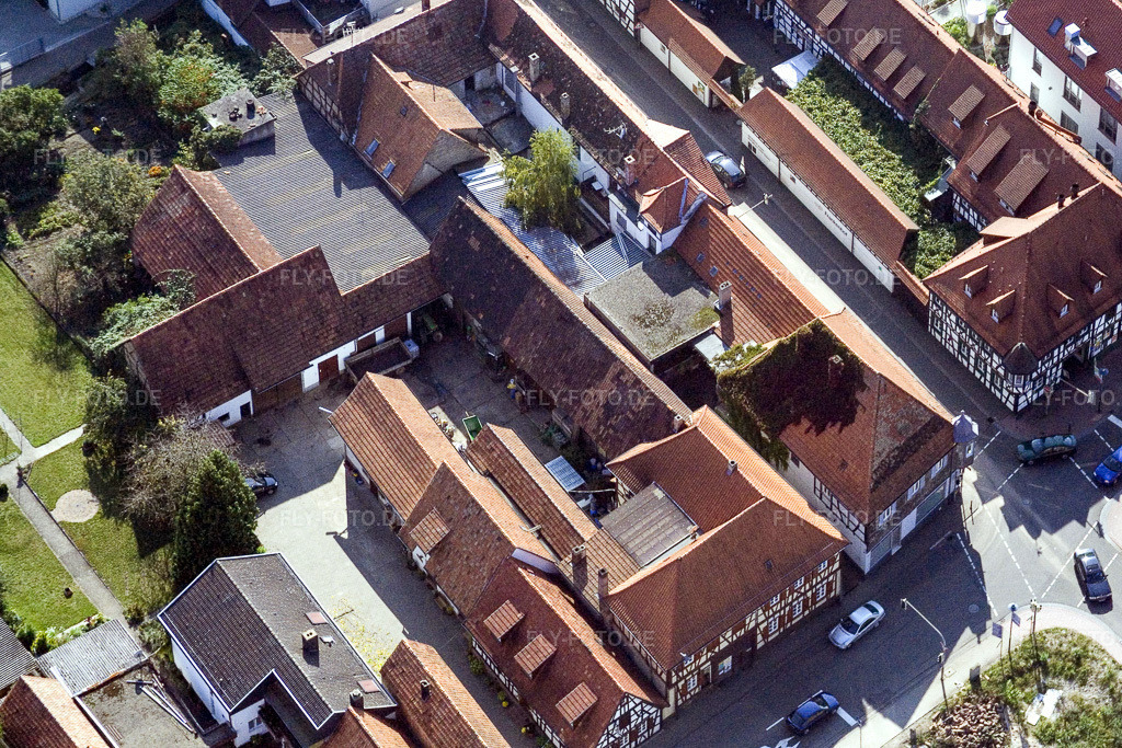 Luftbild: Rheinstraße Bahnhofstraße Weinstube beim Schnapser in Kandel im Bundesland Rheinland-Pfalz in Deutschland. Foto: IMG_8286.jpg vom 07.10.2007 durch Werner Riehm/FLY-FOTO.de