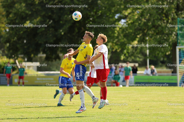 Fußball I Herren I Senioren Landesliga Holstein I 5. Spieltag I SC Rönnau - VfB Lübeck U21 I 23.08.2025.102 | v.l. Mats Hamann (15, SC Rönnau), Collin-Noel Goerke (19, VfB Lübeck U21) - Realisiert mit Pictrs.com