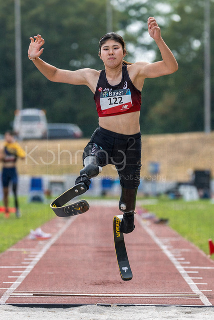 Para Heimspiel 7.0; Leverkusen, 18.07.2026 | LEVERKUSEN, GERMANY - JULY 18, 2026 : Erina Yuguchi (JPN/Japan)  competing in the long jump during the Para Heimspiel 7.0 at Fritz Jacobi Sports Complex on July 18, 2026 in Leverkusen, Germany.