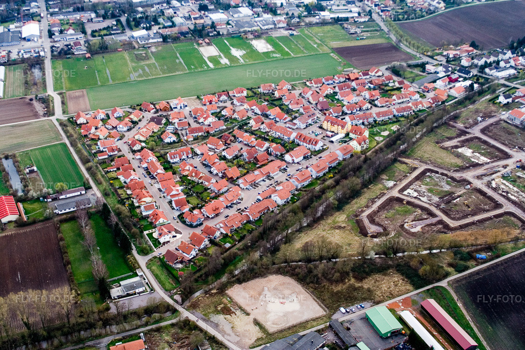 Luftbild: Im Eichelhorst in Herxheim bei Landau im Bundesland Rheinland-Pfalz in Deutschland. Foto: IMG_9782.jpg vom 15.03.2008 durch Werner Riehm/FLY-FOTO.de