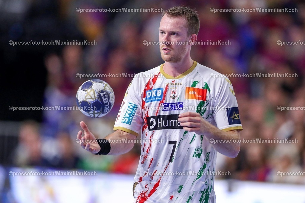 KoeEHF14062502168 | 14.06.2025, Handball, Halbfinale TruckScout24 EHF FINAL4, LANXESS arena Köln, FC Barcelona - SC Magdeburg: Felix Claar (Magdeburg #07) 