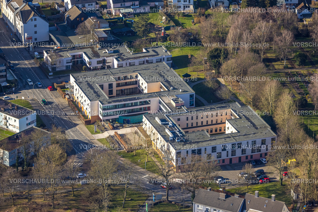 Dortmund240102245 | Luftbild, Wohnhaus St. Hedwig und Caritas Altenzentrum St. Antonius Pflegeheim, Huckarde, Dortmund, Ruhrgebiet, Nordrhein-Westfalen, Deutschland