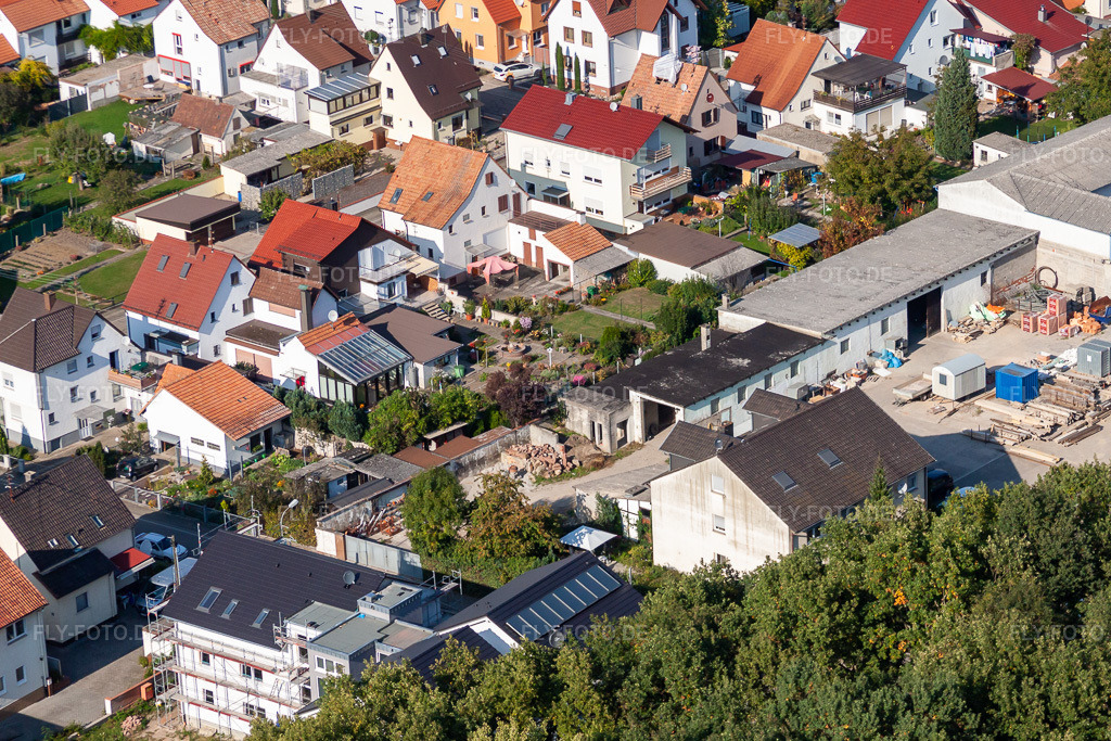 Luftbild: Siedlung Gartenstadt in Kandel im Bundesland Rheinland-Pfalz in Deutschland. Foto: IMG_45785.jpg vom 27.09.2011 durch Werner Riehm/FLY-FOTO.de