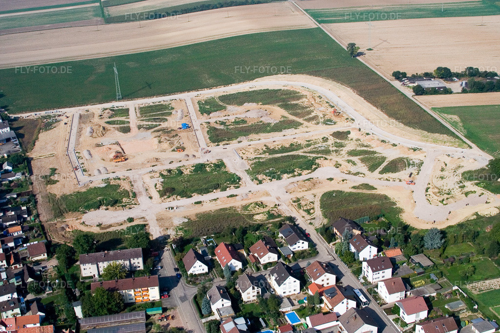 Luftbild: Neubaugebiet Am Höhenweg in Kandel im Bundesland Rheinland-Pfalz in Deutschland. Foto: IMG_3686.jpg vom 07.09.2006 durch Werner Riehm/FLY-FOTO.de