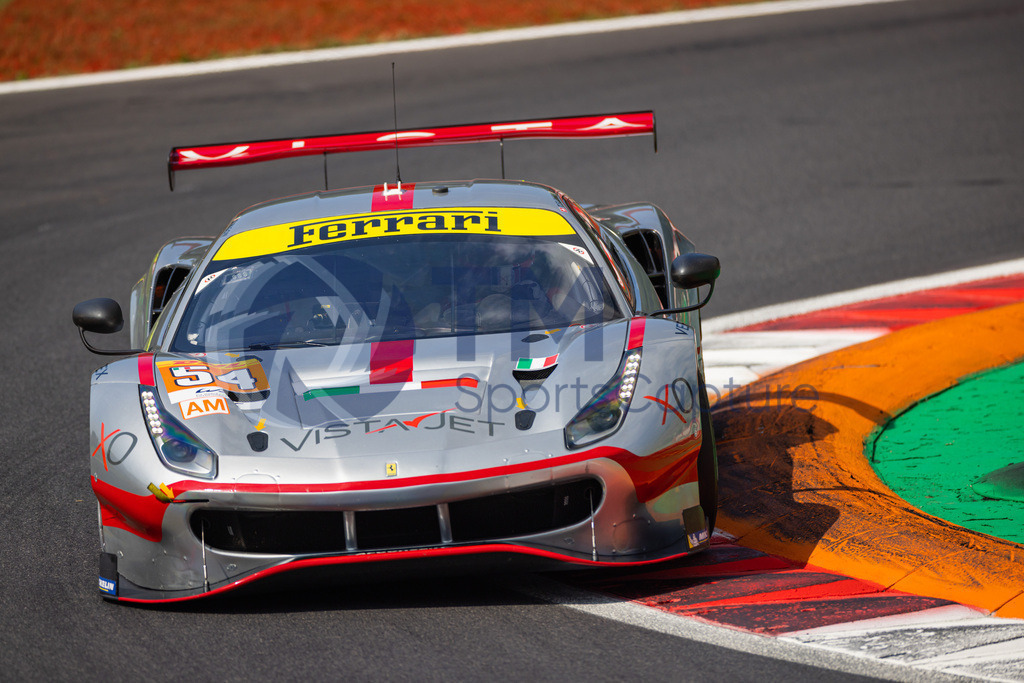 Trainproduction-20230708-0061 | MONZA,ITALY,08.Jul.23 - MOTORSPORTS - WEC, FIA World Endurance Championships, 6h of Monza, Autodromo Monza. Image shows Thomas Flohr (SUI), Francesco Castallacci (ITA) and Davide Rigon (ITA/ AF Corse). Photo: Trainproduction / Matthias Trinkl