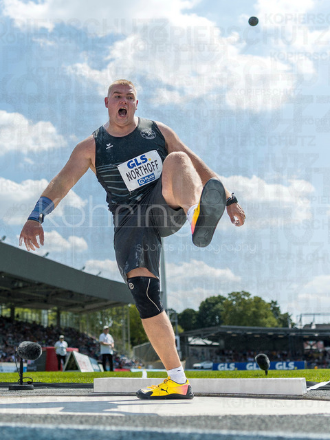 Deutsche Leichtathletik-Meisterschaften; Bochum-Wattenscheid, 25.07.2026 | Timo Northoff (LG Bünde-Löhne), Kugelstossen; Deutsche Leichtathletik-Meisterschaften am 25.07.2026 im Lorheide-Stadion, Bochum-Wattenscheid (Nordrhein-Westfalen).