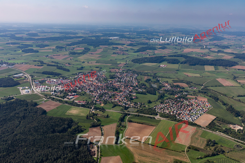 aktuelles Luftbild von  Schopfloch - Luftaufnahme wurde 2019 von https://frankenair.de mittels Flugzeug (keine Drohne) erstellt.